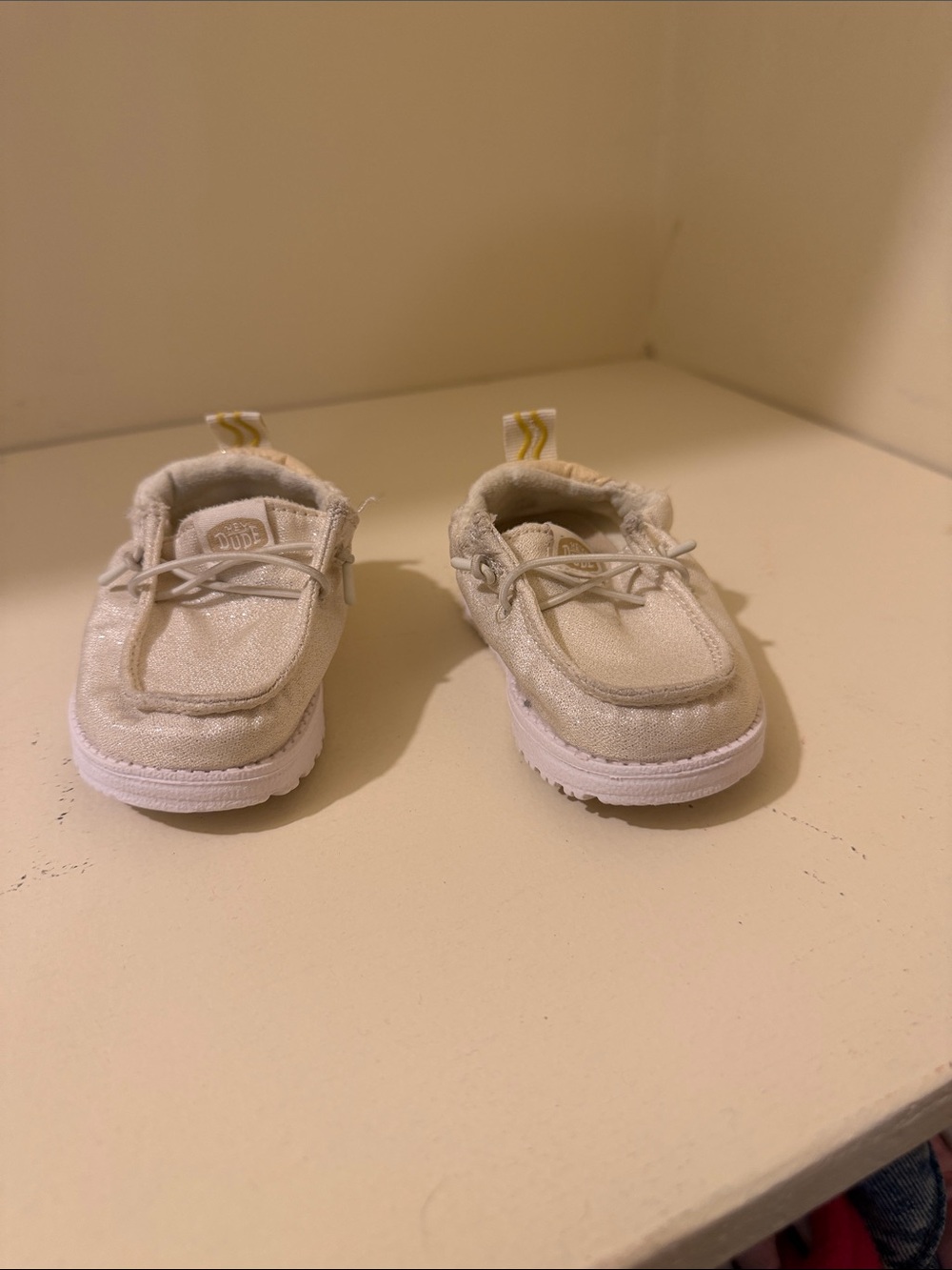 Hey Dude Kids Slip-On Moccasins in Cream